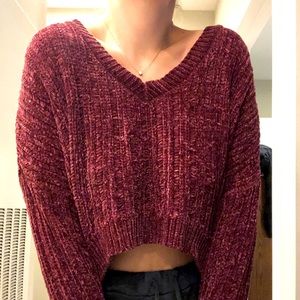 Crop baggy sweater